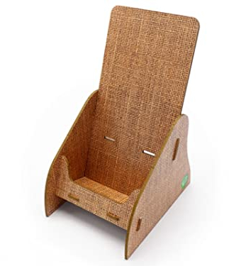 stableco 1x ökologischer Prospektständer DIN lang 10,5 x 21 cm vertikal mit 1 Fach stabiler Flyerständer im natural Design No Plastic! Just Paper! Prospekthalter, Postkartenständer schnell aufzubauen