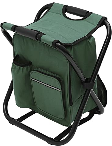 Klappbarer Stuhl, 2-in-1, zusammenklappbar, Angelstuhl, Tasche, Camping-Angelstuhl, Stabiler, bequemer Hocker, tragbarer Rucksack, Sitztasche, wirtschaftlicher Angelstuhl Good