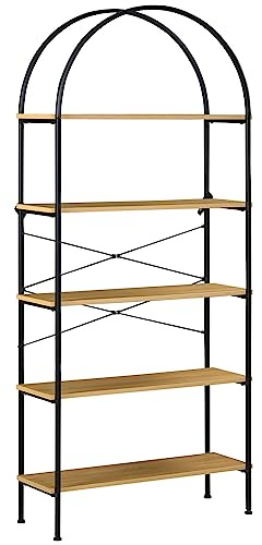 HOMCOM - Estantería de Almacenaje de 5 Niveles para Estantería de Almacenamiento (80 x 28 x 179 cm), Color Negro