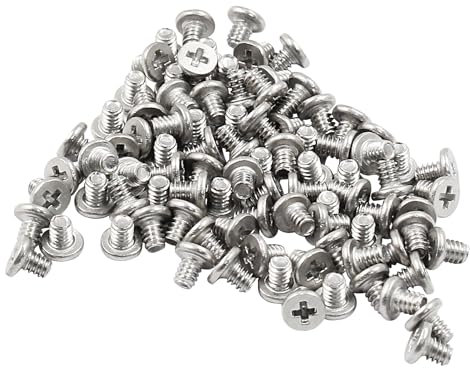 PHITUODA 100 viti a testa piatta rotonda M1,6 x 2 mm, in acciaio inox 304 Phillips Cross Drive vite hardware bulloni di fissaggio