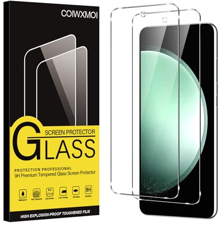 Coiwxmoi Verre Trempé pour Samsung Galaxy S23 FE 5G 2 Pièces, Film de Vitre Protection écran Dureté 9H Anti Rayures Sans Bulless Ultra Transparent HD Haute Sensibilité Protecteur D'écran