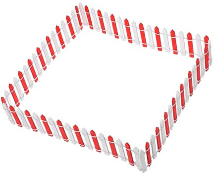 Milisten Decoración de Jardín en Miniatura 5 X 90 Cm Minivalla Y Blanca Borde de Jardín para Césped Fácil de Instalar