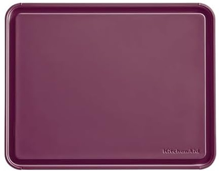 KitchenAid Classic Plastic Cutting Board with Perimeter Trench and Non Slip Edges, Dishwasher Safe, 11 x 14 inch, Beetroot