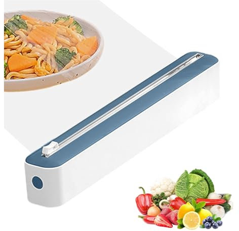 Cling Film Dispenser and Cutter,2 in 1 Cling Wrap Cutter,Clingfilm Dispenser with Cutter,Plastic Wrap Tin Foil Dispenser and Cutter, Professional Foil and Cling Film Ddispenser for Home, Kitche