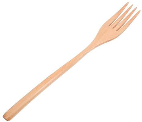 GALPADA Fourchette De Lotus Fourchette De Cuisine Longue s De Service, Mélange s à Fruits à Salade De Service Pour La Viande Brown En Bois