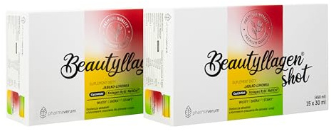 Beautyllagen Kollagen Trinkampullen SHOT Apfel-Limette – 30 x 30ml, 5000mg NatiCol® Fischkollagen, Hyaluron, Biotin, OptiMSM® & Vitamin C, Für Haut, Haare, Nägel & Gelenke, Hochdosiert & Glutenfrei