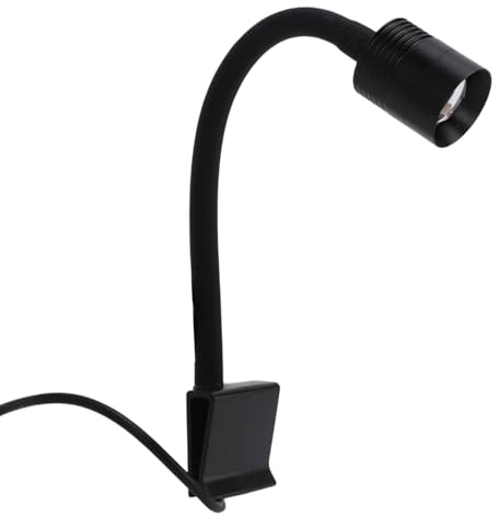 Pssopp Mini Aquarium Spotlight, USB IP65 Vattentät Ljus med 3 Läge och Flexibel Klämma för Litet Akvarium
