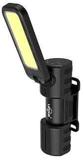 LETOUR Baladeuse LED Mécanicien, 4 Modes de Lumière Réglable, 180° Rotative avec Aimant Lampe de Travail Portable pour Atelier, Garage et Réparation