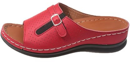Ortopediska sandaletter, dam, sommar, med klack, strandsandaler, kilklack, ortopediska sandaler, fiskmuntofflor, slip-on, sommarskor, andas, sommarsandaler, eleganta, saltvatten