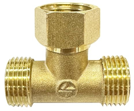 Tee Connector 1/2 3 Way Hose Connector T-Shape Equal Pipe Connecting Fittings for Water Pipe Adapter/Coupler (Type A)