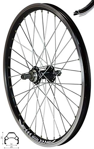 Redondo 20 Zoll Hinterrad Laufrad Hohlkammer Faltrad Fahrrad Felge Schwarz