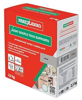 PareXLANKO - Junta flexible para todos los soportes - Hormigón - Juntas de baldosas de 2 a 15 mm sometidas a altas exigencias - Nuevo y renovación - Suelo y Pared - Interior y exterior - 2,5 kg