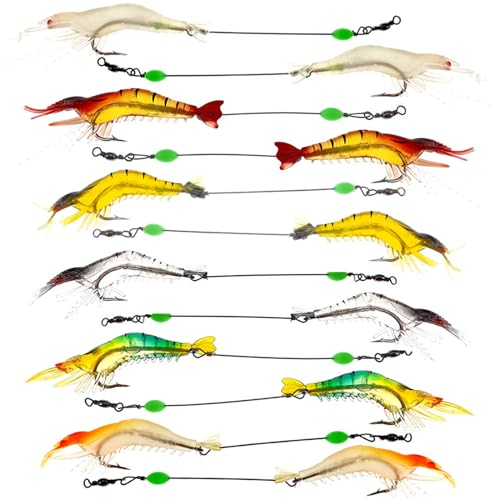 Vorgerichtete Weiche Garnelen Köder Köderset Weiches Leuchtendes Garnelenköder Angelzubehör Für Süß- Und Salzwasser Für Das Angeln Im Freien