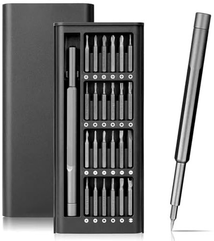 EIHI Set di Cacciaviti di Precisione 25 in 1 Mini Cacciavite per occhiali Kit riparazione cacciaviti precisione con Scatola di Magnetica per Phone PC, Orologiaio PS4 di fai da te