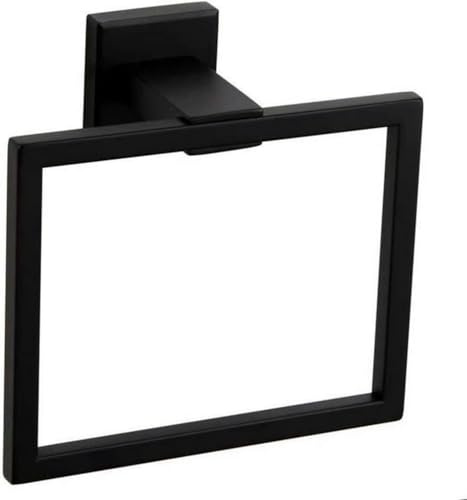Handtuchring Edelstahl quadratisch Handtuchhalter Badezimmer Eitelkeit Handtuch Hanging Ring Handtuchhalter für Badezimmer Wand Handtuchhalter - Handtuchring Schwarz