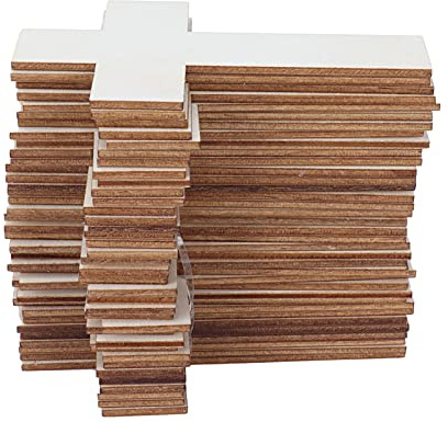 Kit di fai da te, 36 croci in legno non finite, ornamenti decorativi per chiesa, famiglia, tavola da pranzo, progetti artigianali