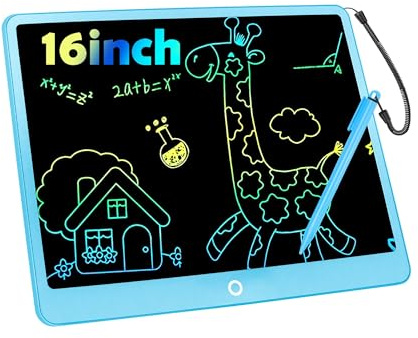 Graphic Tablet LCD Writing Board 16 Inches, Graphic Board Children Electronic Digital Drawing Board with Pen Games Toy 3-12 Years Old Christmas Birthday Gifts for Boys Girls