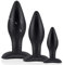 3 Plug Anale,Plug Anale Silicone,Nero Butt Plug,Plug anale con maniglia, Dildo Massaggio alla Prostata per Uomini e Donne,Masturbazione Plug, Sex Toys, Ø 30, Ø 40, Ø 45 mm