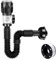 ZIGefofo Kits Desague Lavabo Kits Desague Lavabo con Tubo de Desagüe Sifón Lavabo Flexible Kits Kit de Tubo de Desagüe para Lavabo y Fregadero de Baño Telescópico de 295 a 985 mm (Negro)