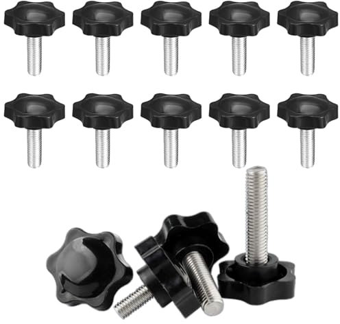 ORTAVA 20 Stück Flügelschrauben M6x30mm, Sterngriffschraube, Rändelschraube mit Sterngriff für Werkzeugmaschine Maschine Anziehen Geräte Drehmaschine Instrument