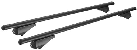 Barre portatutto TIGER per veicoli con corrimano integrati in alluminio in colore Black 135 Cm