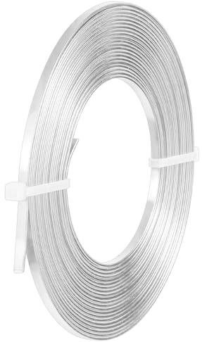 Filo di alluminio lungo 5 m, 3 mm, flessibile, per la creazione di gioielli, argento piatto, resistente all'ossidazione, per la creazione di gioielli fai da te