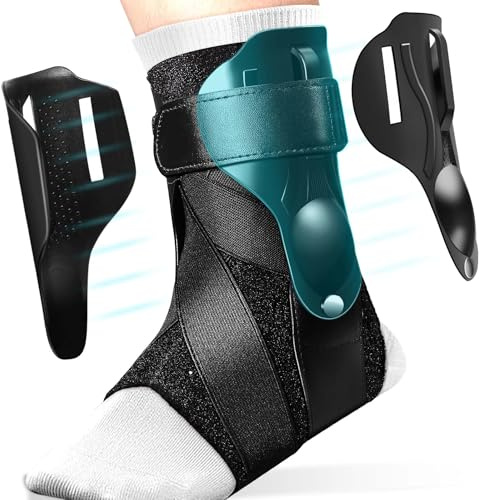 Cofvetia Attelle de Soutien pour Cheville Foulée, Chevillère Sport avec Panneau PE, Ajustable Bandage pour les Entorses, Soutien du Pied pour les Entorses, les Foulures, la Protection contre (XL)