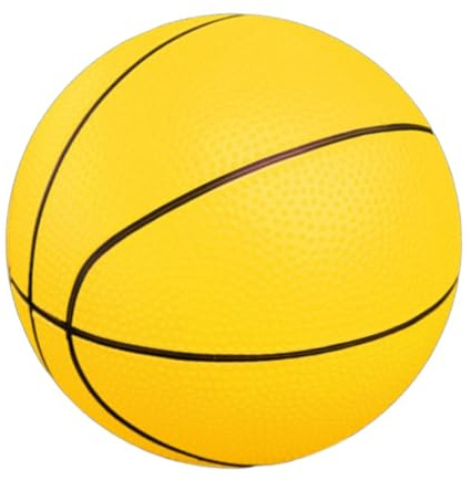 MagiDeal Palla Sportiva per Bambini, Giocattoli da Interno ed Esterno per Ragazzi e Ragazze, Piccola Palla Morbida per e ricompense, Pallacanestro Gialla