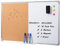DOEWORKS Kombitafel Kork-Pinnwand mit Aluminiumrahmen Magnetisches Whiteboard Kombinations-Whiteboard Korkwand 90 * 60cm