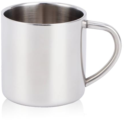 130ml Camping Becher Edelstahl, Reisetasse Becher, Doppelwandige Kaffeebecher, Camping Tasse, Trinkbecher, Mug Edelstahltasse Für Verschiedene Kalte Oder Heiße Getränke Wie Kaffee, Milch, Tee, Saft