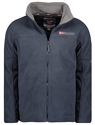Geographical Norway Tamazonie Men - Uomo Warm Medio Spessore Fleece Zip - Uomo Autunno Inverno Primavera Giacca Calda - Maglia A Maniche Lunghe Soft Comfort Outdoor (Marino M)