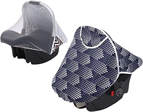 Universal-Verdeck 2-in-1 Sonnenblende für Babys, Moskitonetz, Insektenschutz, Cosy, atmungsaktiv, Sonnenschutz, für Autositz, Kinderwagen, Babyschale, UV-/winddicht, kompatibel mit Maxi Cosi