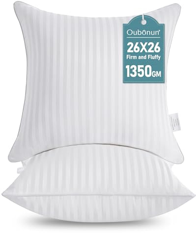 Oubonun 26 x 26 Throw Pillow Inserts Set of 2