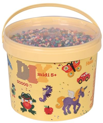 Hama-Perle 181-67 - Secchio di Perline da Stirare, Colore: Nero