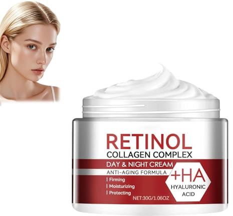 Creme Anti Rides Femme, Creme Visage Anti Taches, Raffermissant & Éclaircissant, Crème Anti-Âge Jour et Nuit pour Femmes et Hommes, pour Tous Types de Peaux Éclaircissant Hydratant au rétinol