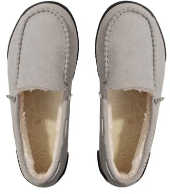 cfpqv Loafer Chaussures d'hiver doublées pour femme - Chaussures basses chaudes - Chaussures de loisirs - Chaussures plates - Chaussures de travail - Chaussures à enfiler - Chaussures de bateau