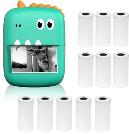 TARSHYRY Creador de Etiquetas Multifunción de Impresora Térmica Portátil para Impresión de Teléfonos Inteligentes con 9 Rollos de Papel 57 Mm + 5 Rollos Autoadhesivos Compatibles con (4)