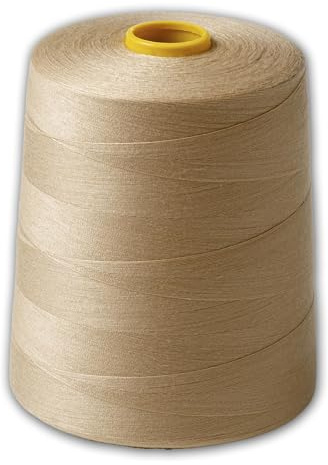 IPEA Filo da Cucito Beige Professionale - GRANDE BOBINA da ben 9000 Metri (10000 yard) - Filo per Macchina da Cucire, Tagliacuci, Cucito a Mano – Filato Resistente e Antinodo per Sartoria e Cuciture
