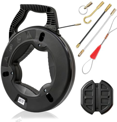 Aiguille Électricien 30m Tire Fils en Fibre de Verre Electrique Fish Tape