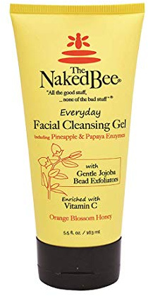 The Naked Bee Orange Blossom Honey Everyday Facial Cleansing Gel 5.5oz. Gentle Face Wash & Face Exfoliator. Cleansing Skin Care Foaming Cleanser. Hydrating Face Cleanser. Face Care Hydrating Cleanser.