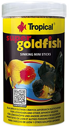 Super Goldfish Mini Sticks 250ml / 150g - Nourriture de Base pour tetes de Lion et Autres Poissons Rouges Japonais