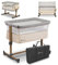 Lionelo Leonie 3 IN 1 Babybetten Babybett, Schaukelfunktion, 5-stufige Höhenverstellung, Schräglage, Matratze, Abnehmbare Seitenwand, Räder, Seitentasche, Einfach Transport