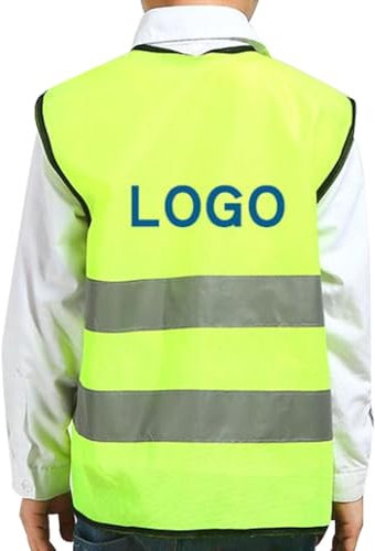 Personalizzato Alta visibilità Gilet Catarifrangente Giubbotto di Sicurezza per Bambini Personalizzato Nome/Immagine/Testo/Logo Sicurezza Ottimale al Buio per Scuola E Gioco,One Size,5 PCS