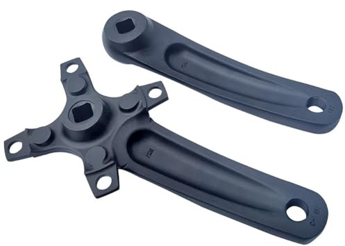 MonoSora Set di pedivelle per bicicletta in lega di alluminio, BCD 104 mm, lunghezza 152 mm, compatibile con trasmissioni a 7-12 velocità, nero