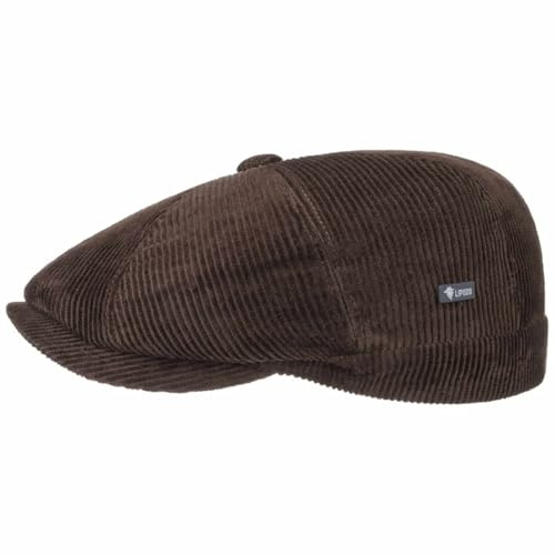 LIPODO 8 Panel Cord Flatcap Hombre Gorra Plana Algodón Made in Italy Unicolor Otoño Invierno Ajuste Normal Forrada