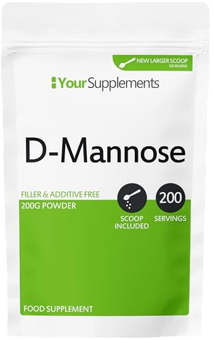 Your Supplements - D Mannose Pure Powder 200g | Natural & Non GMO | Vegetarian & Vegan Friendly | Scoop Included