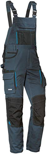 Uvex Tune-Up Pantalones de Trabajo Largos para Hombres - Petos con Cintura elástica y Bolsillos en la Rodilla - Azul - 48