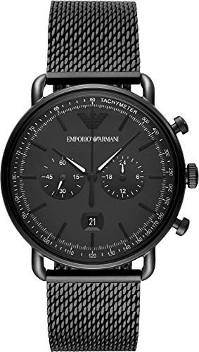 Emporio Armani Herrkronograf kvarts klocka med rostfritt stål armband AR11264