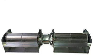 Ventilatore tangenziale doppio lunghezza totale 579 mm, Dimensioni bocchette 2 x 230x44 mm, per stufa a pellet Edilkamin