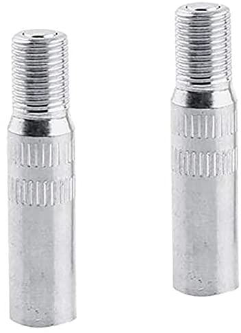 DWEEKIY Gerade Verlängerung Silber – 2 Stück Ventilverlängerungen aus Messing zum Aufschrauben auf das Ventil – einfaches Aufschrauben des Adapters auf das Ventil – Länge 39 mm